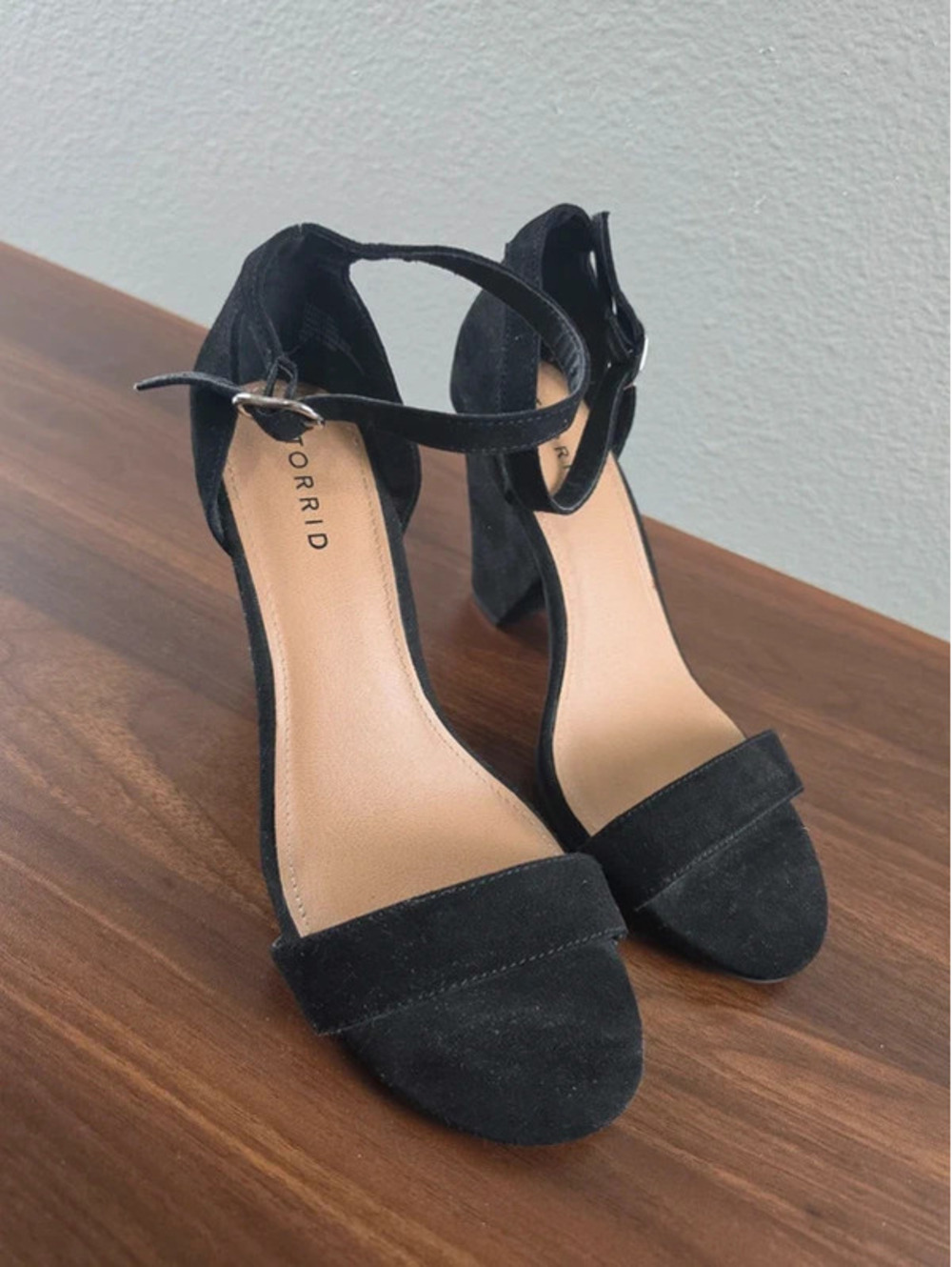Torrid Black Double strap heels. 8.5